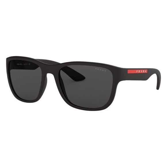 New PRADA LINEA ROSSA Active Black Rectangle SPS01U DG0-5S0 Sunglasses Women - Picture 1 of 4